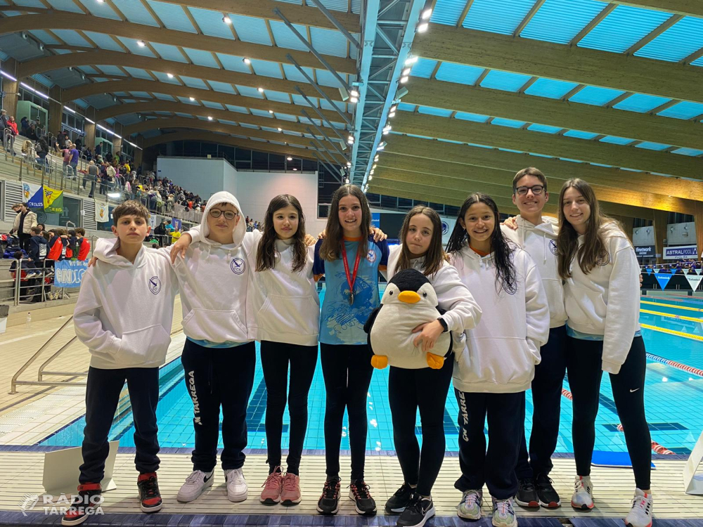 La targarina Alba Martínez, campiona de Catalunya en la combinada d’esquena de natació en el Campionat de Catalunya Aleví d’hivern