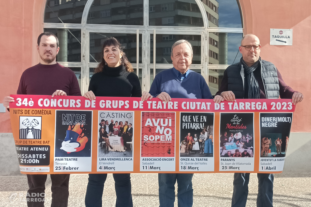 El 34è Concurs de Grups de Teatre Ciutat de Tàrrega esdevindrà un aparador del gènere comèdia del 25 de febrer a l’1 d'abril