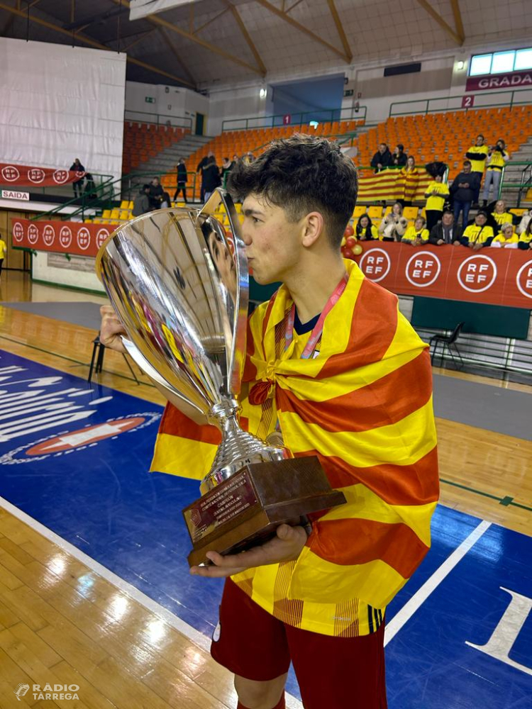 Isaac Boqué, de Sant Martí de Maldà, Campió d'Espanya de futbol sala Sub-19