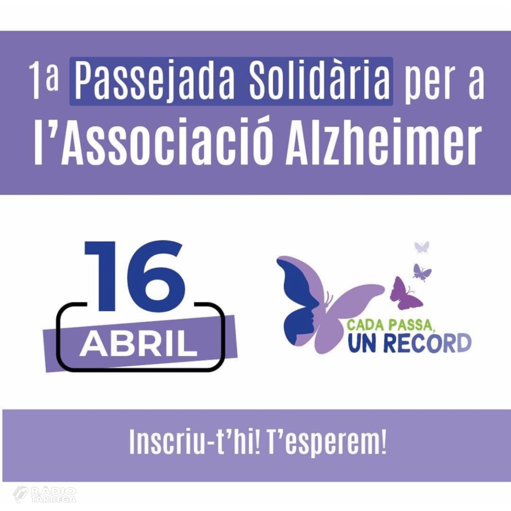 L’Escola Pia organitza la 1a Passejada Solidària amb l' Associació de Familiars de Malalts d'Alzheimer de Tárrega i Comarca