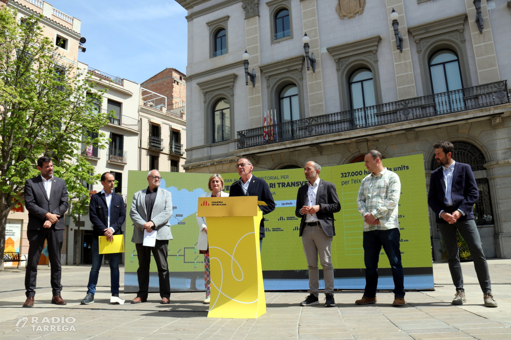Front comú dels alcaldables d'ERC a Ponent i la Catalunya Central per exigir a l'Estat l'eix ferroviari transversal