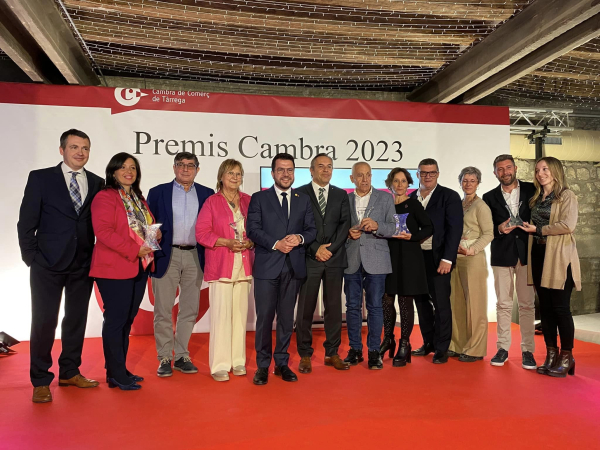 El president Aragonès encapçala el lliurament de la 10a edició dels premis que atorga la Cambra de Comerç de Tàrrega
