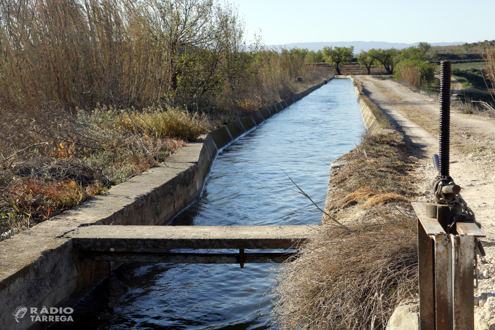 Acció Climàtica i els regants del canal d'Urgell exigeixen la modernització del rec al Ministeri d'Agricultura