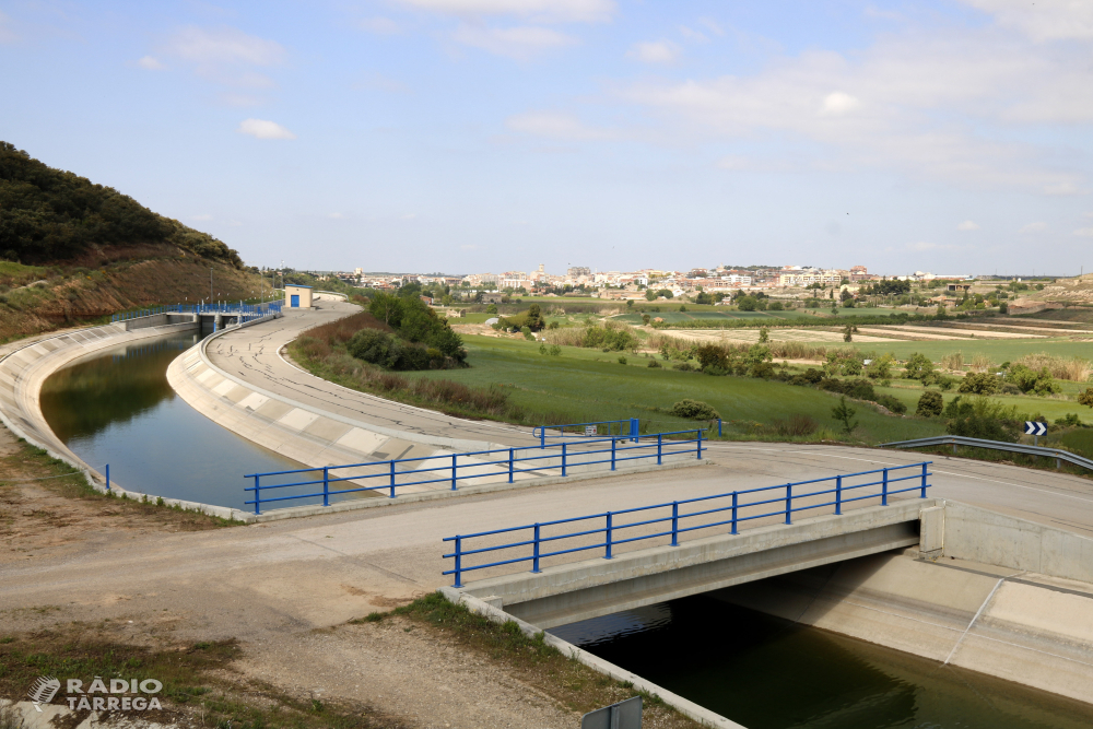 El Segarra-Garrigues tanca fins dimarts el subministrament i llavors només oferirà l'aigua "estrictament necessària"