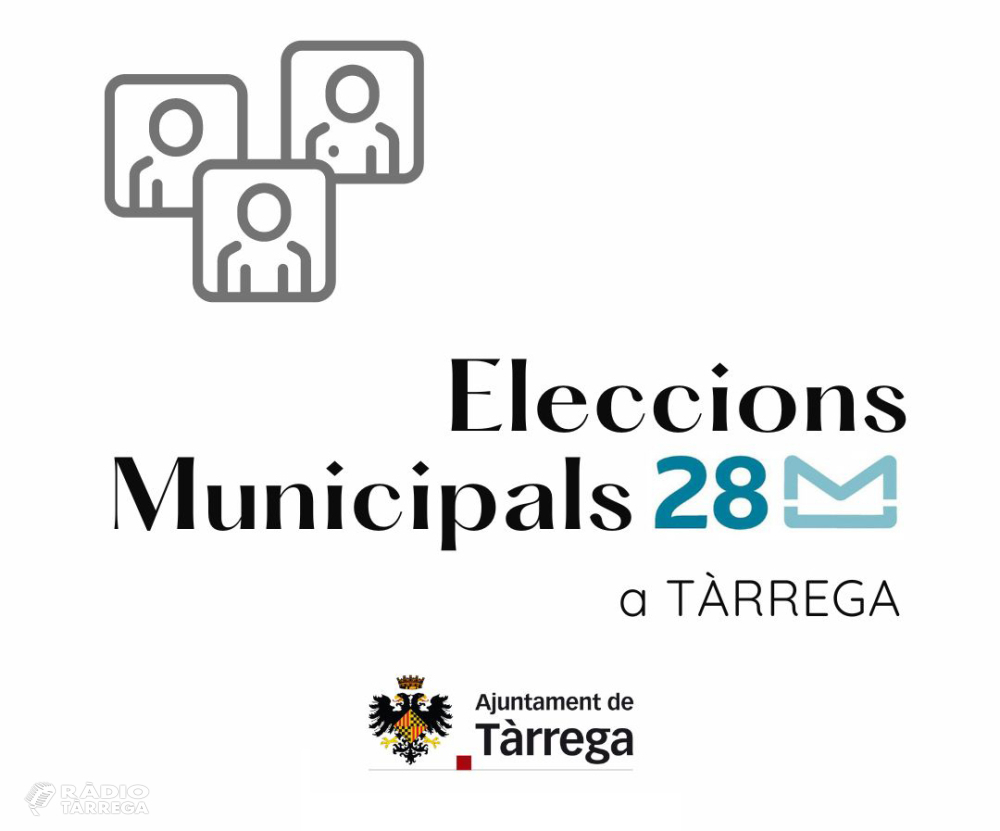 11.318 persones són cridades a les urnes a Tàrrega aquest 28 de maig en les Eleccions Municipals