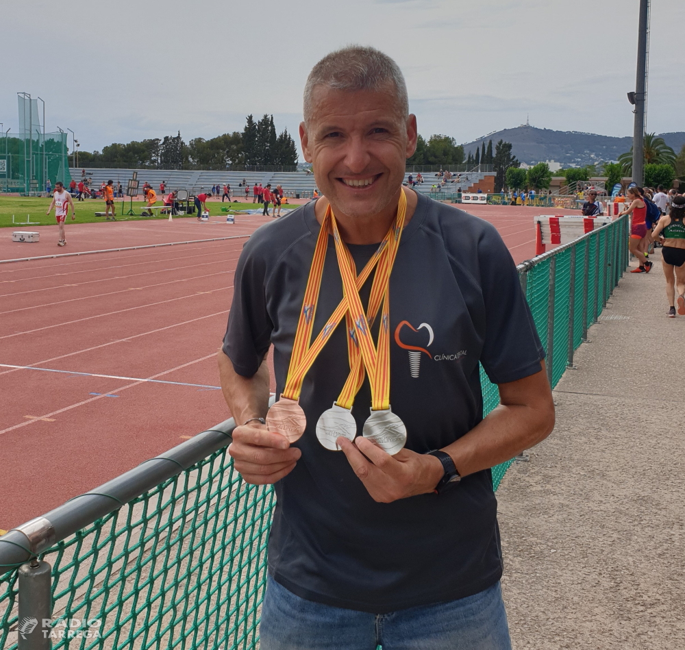 L'atleta targarí Josep Sanahuja s'endú 3 medalles del Campionat de Catalunya Màster en pista lliure