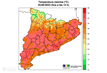 El Meteocat emet un avís per calor intensa per aquest diumenge a la tarda a Ponent