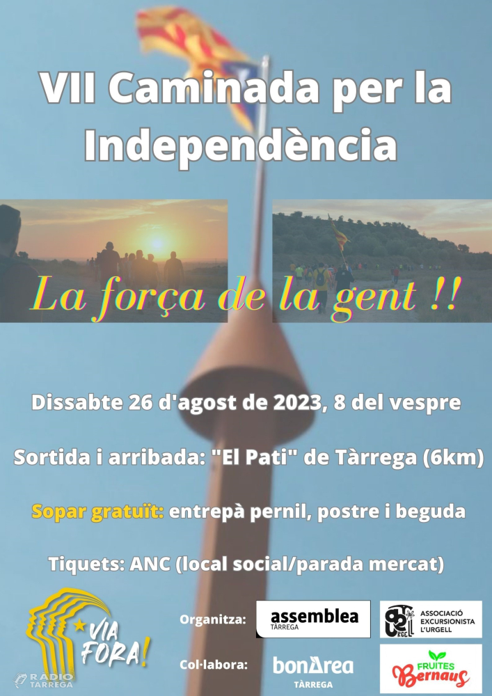 L'ANC de Tàrrega organitza una caminada urbana per la Independència