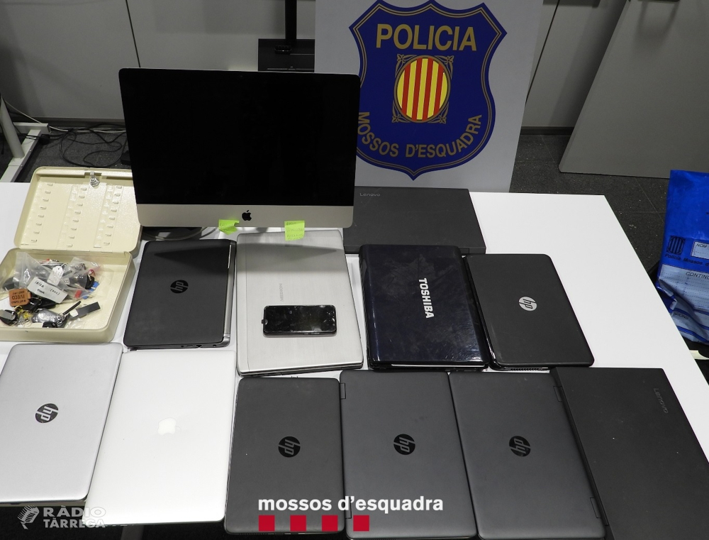 Detenen cinc persones per robar material informàtic en empreses de l'Urgell, Pla d'Urgell, Segrià i Vallès Occidental