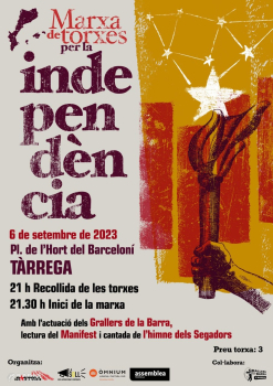 La Marxa de Torxes per la Independència de Tàrrega obrirà els actes per la Diada a la comarca