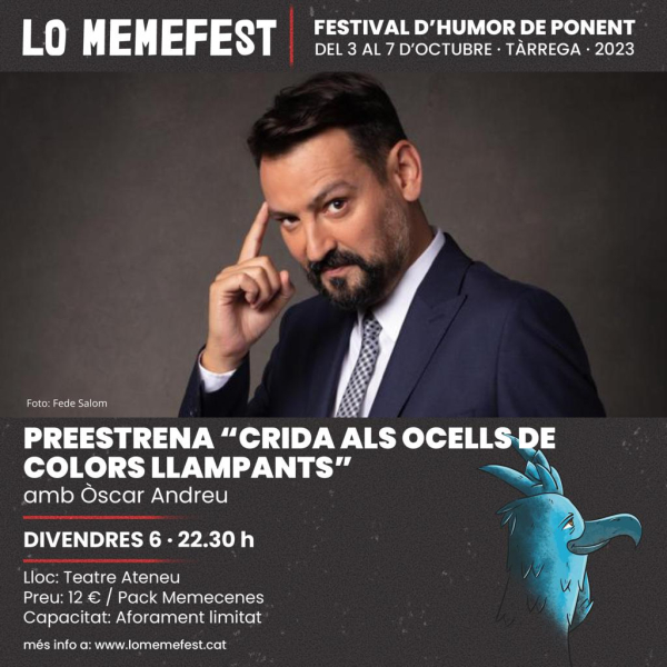 Lo Memefest ja ha venut més de 1.200 entrades i té les últimes disponibles per Òscar Andreu