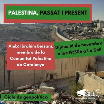 La Soll organitza una xerrada sobre 'Palestina, passat i present'