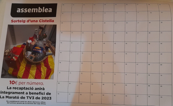 L’ANC de Tàrrega col·labora un any més amb la Marató de TV3