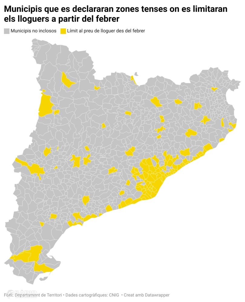 Tàrrega és un dels 140 municipis catalans que limitaran el preu dels lloguers a partir del febrer