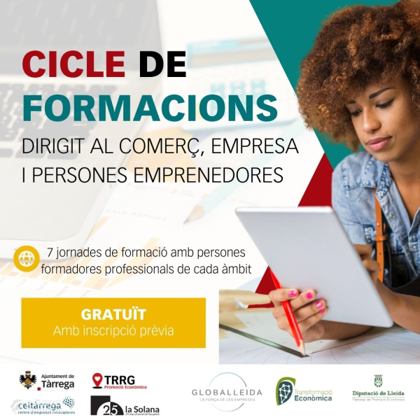 L’Ajuntament de Tàrrega presenta un nou cicle de formacions per a comerciants, empresaris i persones emprenedores