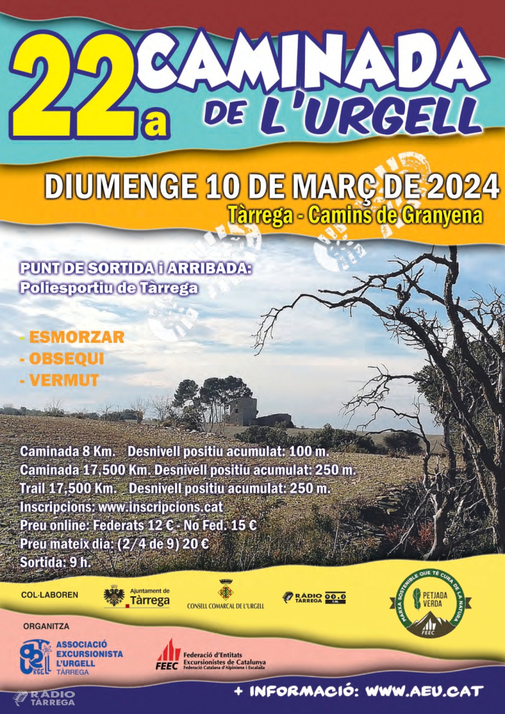 Tot a punt per a la 22a Caminada de l’Urgell