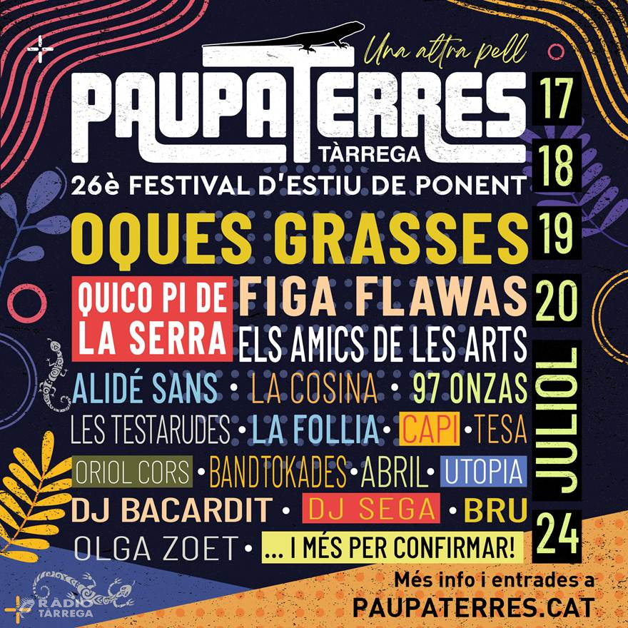 Oques Grasses, cap de cartell del Paupaterres 2024 de Tàrrega