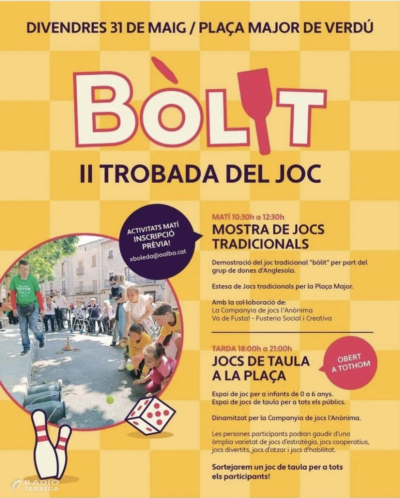 Verdú acollirà la segona edició de Bòlit, la trobada del joc impulsada per l'Associació Alba