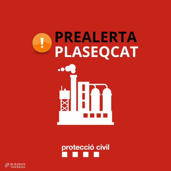 Protecció Civil ha activat la Prealerta del PLASEQCAT de risc químic per una fuita de vernís en una empresa de Tàrrega