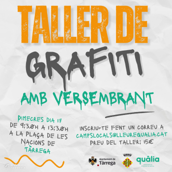 Quàlia organitza un taller de grafiti dins del camp de treball de Tàrrega