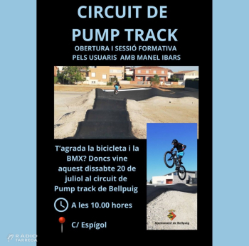 L’ajuntament de Bellpuig construeix un circuit de 'Pump Track' per promocionar aquest esport