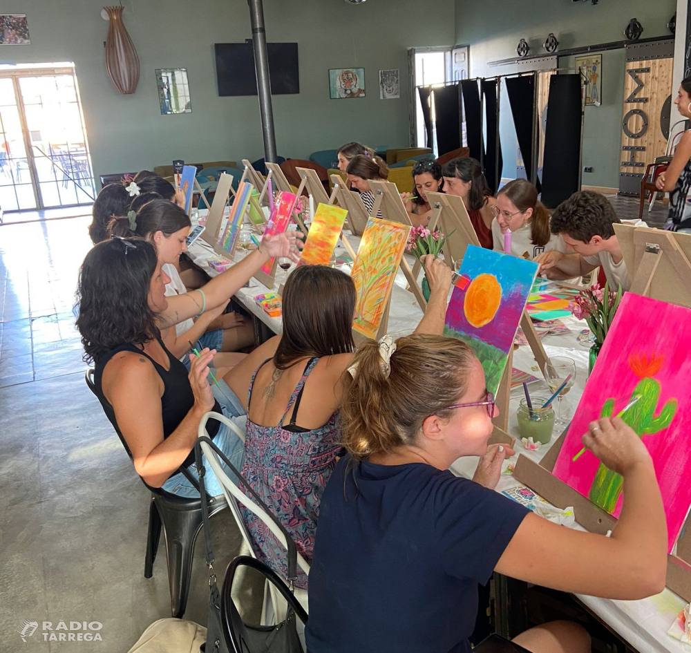 Gran participació en la segona edició del taller ART&WINE del projecte "El Més Jove" de la Regidoria de Joventut de Bellpuig