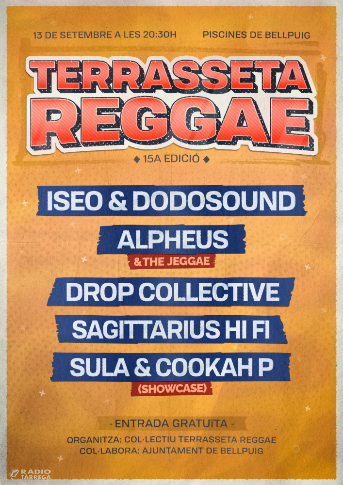 Iseo i Dodosound i Alpheus encapçalen aquest divendres el cartell de la 15a edició de la Terrasseta Reggae de Bellpuig