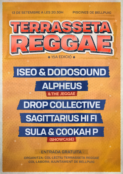 Iseo i Dodosound i Alpheus encapçalen aquest divendres el cartell de la 15a edició de la Terrasseta Reggae de Bellpuig