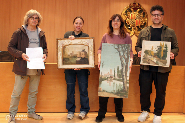 Donen tres quadres realitzats pel Mestre Güell al fons del Museu Tàrrega Urgell