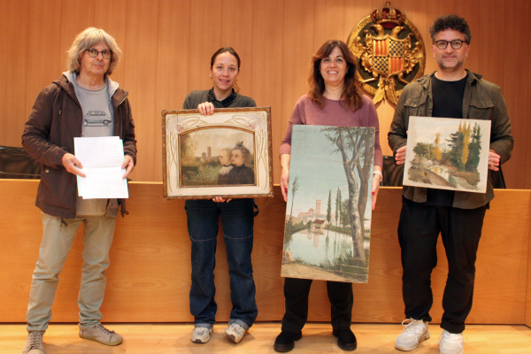 Donen tres quadres realitzats pel Mestre Güell al fons del Museu Tàrrega Urgell