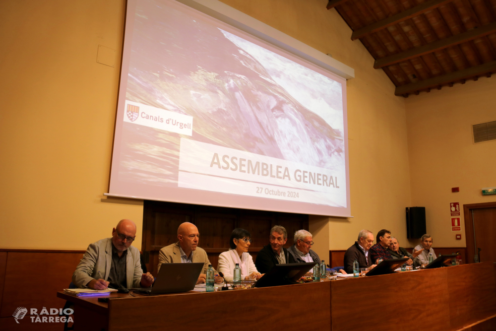 La Comunitat de Regants del Canal d'Urgell aprova el pressupost de l'any 2025, que ascendeix a 10 milions d'euros