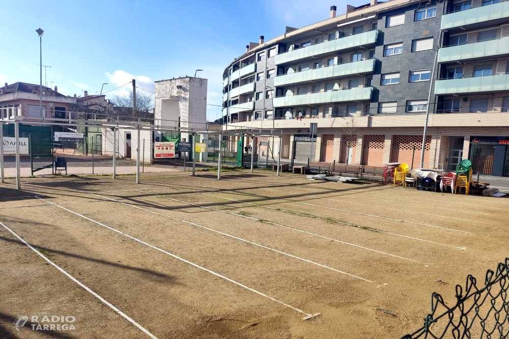 L’Ajuntament de Tàrrega inicia les obres de renovació de les pistes de bitlles