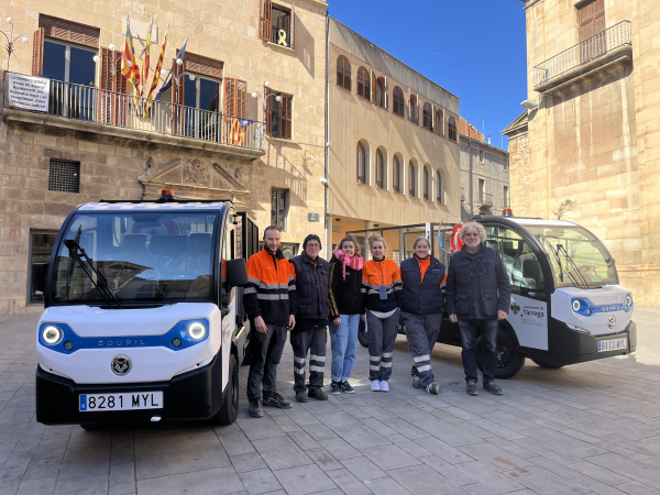 L’Ajuntament de Tàrrega incorpora dos vehicles elèctrics compactes per millorar la neteja de la via pública