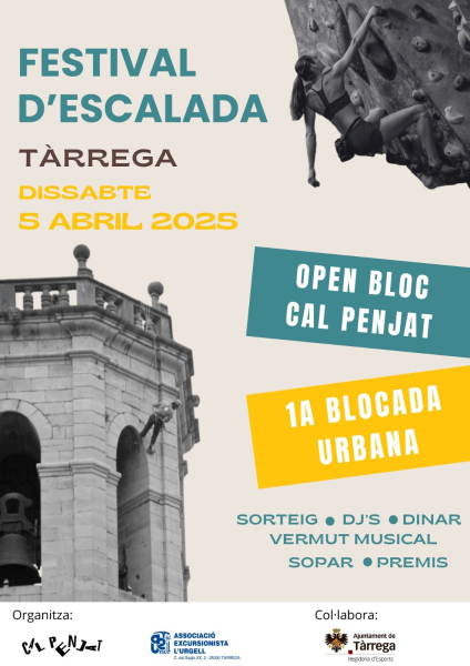 Tàrrega acollirà la primera 'Blocada urbana' per promoure la pràctica de l'escalada a la ciutat