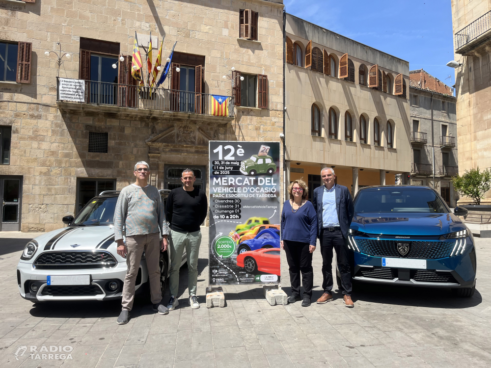 Tàrrega celebrarà el 12è Mercat del Vehicle d’Ocasió del 30 de maig a l’1 de juny amb 15 expositors