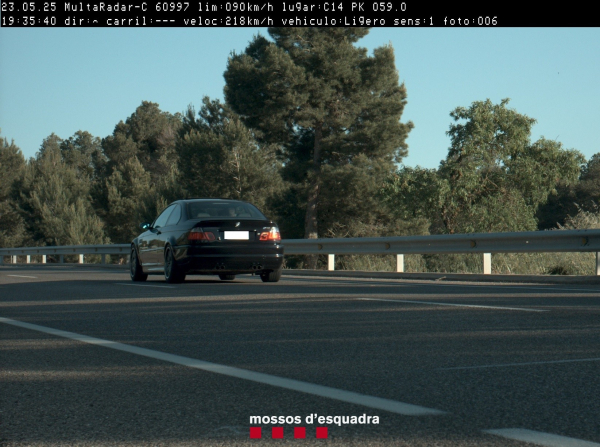 Els Mossos d’Esquadra denuncien penalment un conductor per circular a 218 km/h per la C-14 a l’Urgell