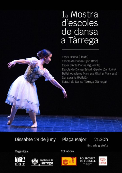 Tàrrega acollirà la 1a Mostra d'Escoles de Dansa amb la participació de set centres de Catalunya