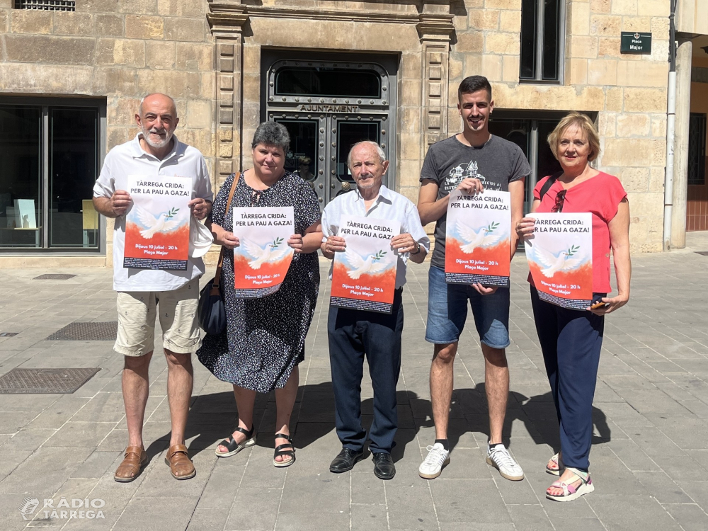 Una trentena d'entitats convoquen una concentració per la pau a Gaza aquest dijous a la plaça Major de Tàrrega