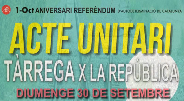 Tàrrega es prepara per l'aniversari de l'1 d'octubre de 2017