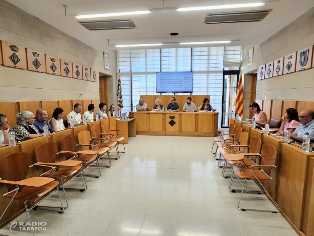El Ple del Consell Comarcal de l’Urgell aprova diversos convenis i mocions en la sessió ordinària del mes de juliol