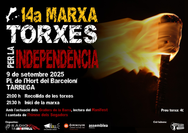 Tàrrega acollirà la 14a Marxa de Torxes per la Independència