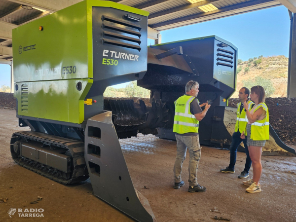 El Consorci per a la Gestió dels Residus Urbans de l'Urgell incorpora la primera voltejadora elèctrica de Catalunya, amb una inversió de 453.629 euros