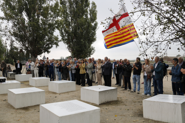 Commemoren el 85è aniversari de l'afusellament del president Companys al Tarròs, el seu poble natal