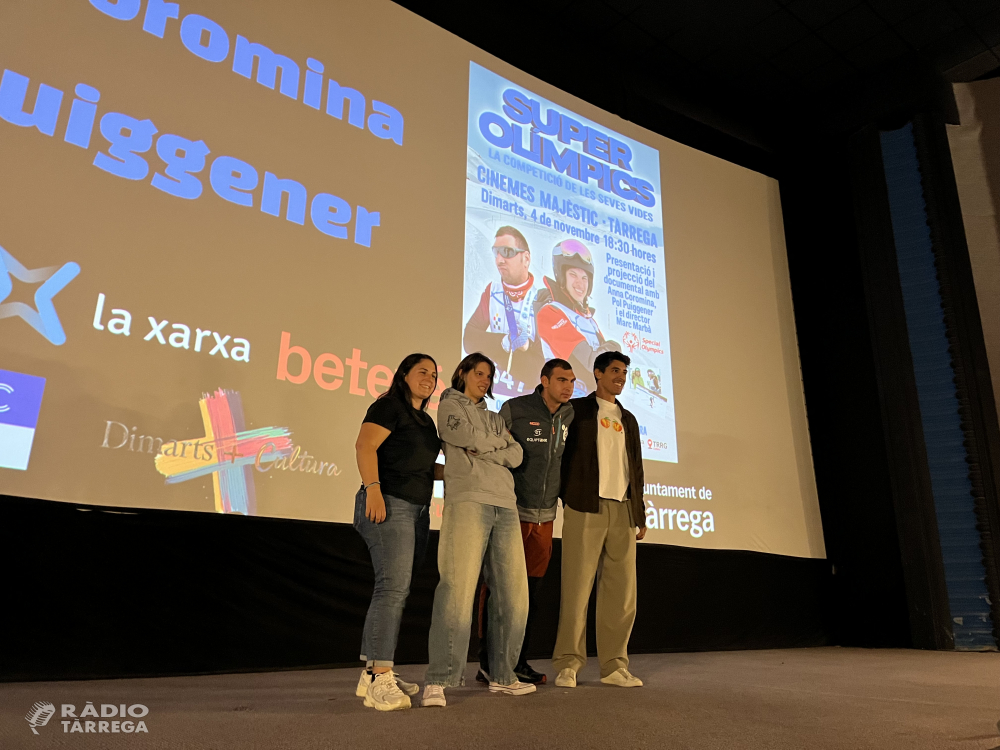 Els Cinemes Majèstic de Tàrrega han acollit l'estrena del documental Superolímpics, una producció que té com a protagonistes Pol Puiggener i Anna Coromina