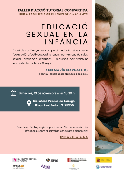Tàrrega ofereix un taller per fomentar l’educació sexual en la infància