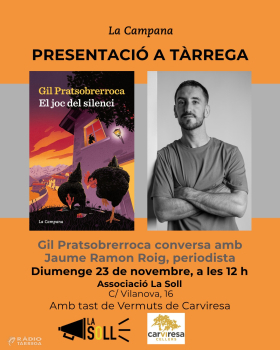 La Soll acollirà la presentació del llibre ‘El joc del silenci', del guionista català Gil Pratsobrerroca