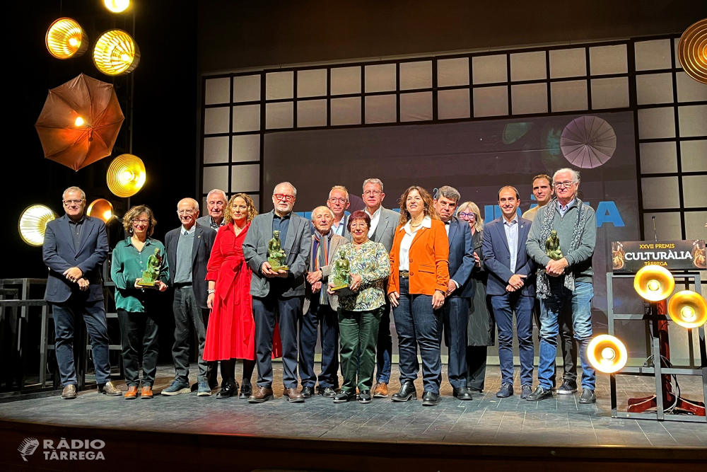 Tàrrega distingeix persones i entitats del territori en la 27a edició dels Premis Culturàlia