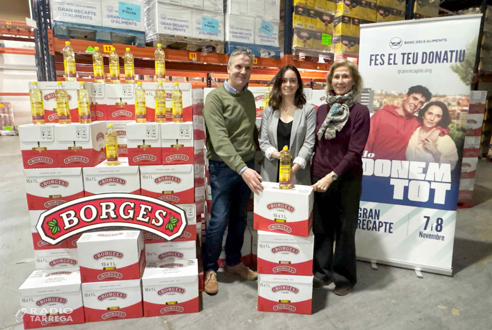 Borges International Group dona 15.000 litres d’oli al Banc dels Aliments