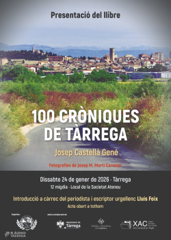 Josep Castellà Gené presenta el llibre '100 cròniques de Tàrrega' al local de la Societat Ateneu de Tàrrega