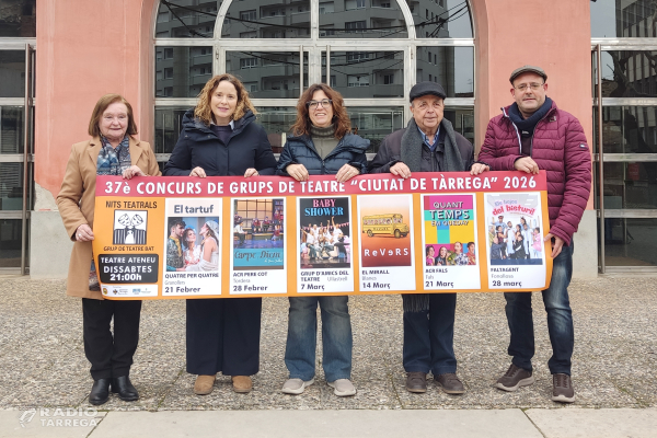Sis companyies participaran en el 37è Concurs de Grups de Teatre Ciutat de Tàrrega, del 21 de febrer al 28 de març